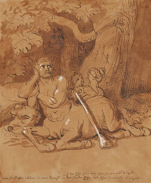 Johann Heinrich Wilhelm Tischbein - Centaur lying under an Oak Tree