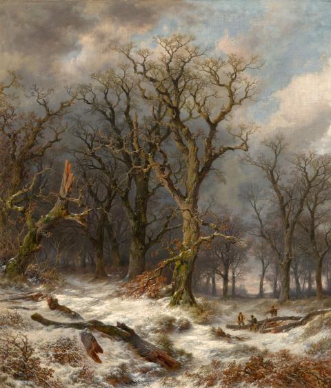 Remigius Adrianus Haanen - Winter Landscape with Bare Trees
