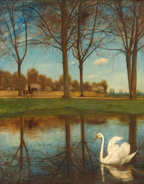 Hans Thoma - The Swan