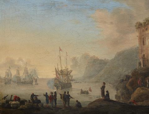 Reinier Nooms - Two Harbour Scenes