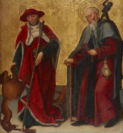 Probably Upper Rhine-Region second half 15h century - Saints Jerome and Anthony