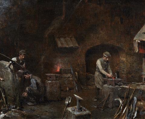 Carl Heinrich Hoff - At the Forge