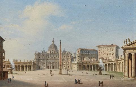  Unknown Artist - View of St Peter's Square in Rome
View of Castel Sant'Angelo in Rome