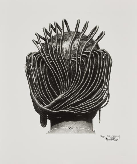 J.D. Okhai Ojeikere - Untitled (from the series: Hairstyles)