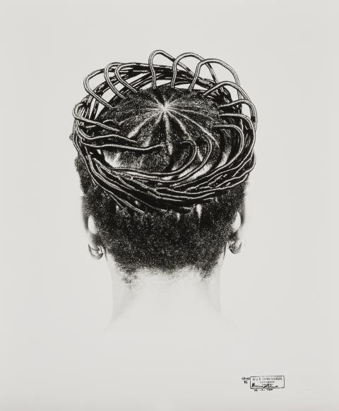 J.D. Okhai Ojeikere - Untitled (from the series: Hairstyles)