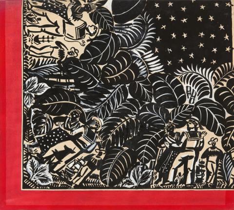 Raoul Dufy - La danse ou le bal aux Antilles (projet de tissu)