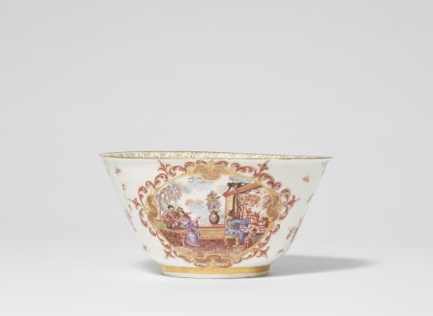 Johann Gregorius Hoeroldt - A rare Meissen porcelain slop bowl with early Hoeroldt Chinoiseries