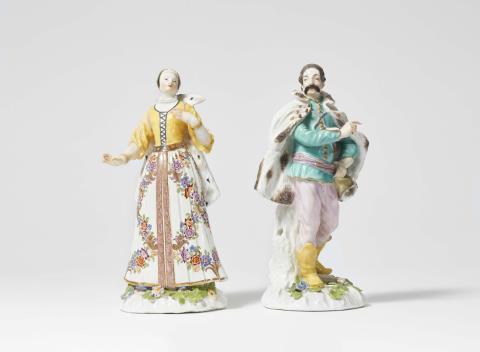 Two rare Meissen porcelain figures: The Hungarian couple