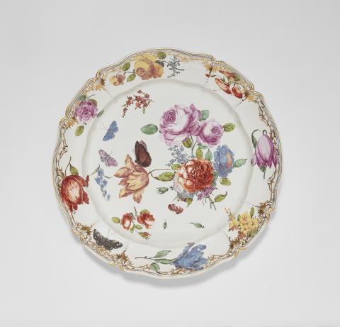A round Nymphenburg porcelain platter linked to the court service