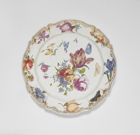 A round Nymphenburg porcelain platter linked to the court service