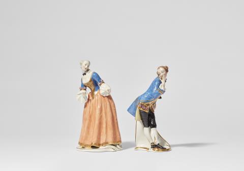 A pair of Nymphenburg commedia dell'arte porcelain figures
Isabella and Octavio