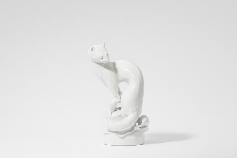 Max Esser - A Meissen white porcelain animal group
Three polecats