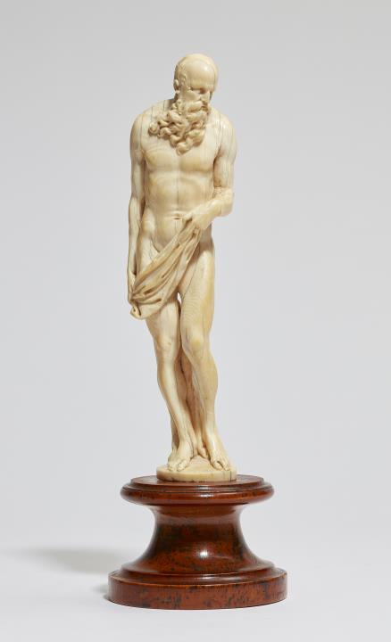Balthasar Permoser - An ivory figure of an old man as Saturn