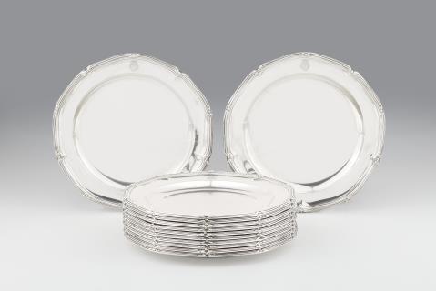 Andrew Fogelberg & Stephen Gilbert - Twelve George III London silver plates made for the Counts of Pálffy