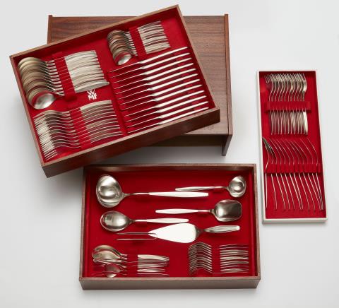  WMF (Württembergische Metallwarenfabrik) - A WMF mid-century silver cutlery set