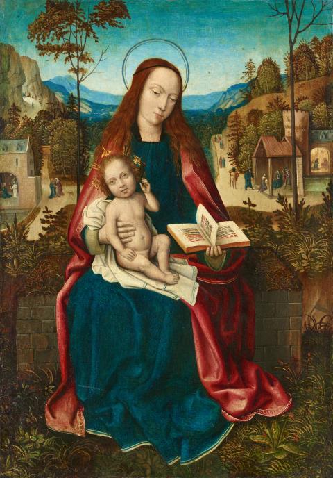 Meister von Frankfurt - Madonna mit Kind in einer Landschaft
