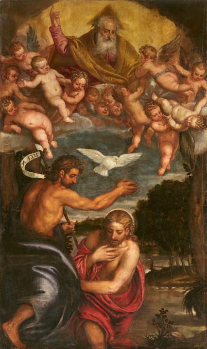 Venezianischer Meister des 16. Jahrhunderts - Taufe Christi