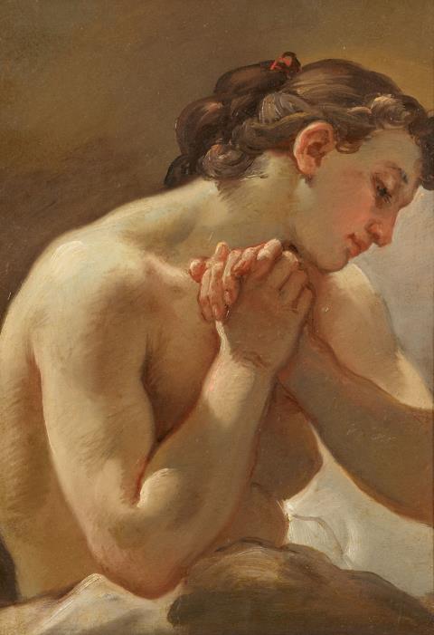 Ubaldo Gandolfi - Study of a Female Figure in Profile