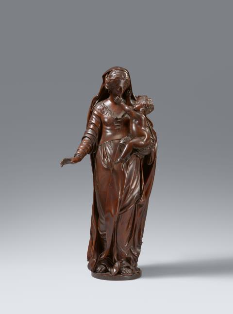 Joseph de Pues - A carved figure of the Virgin and Child by Joseph de Pues,
active in Antwerp since 1762