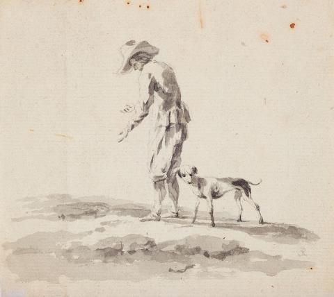 Salvator Rosa - Figure Study with a Dog