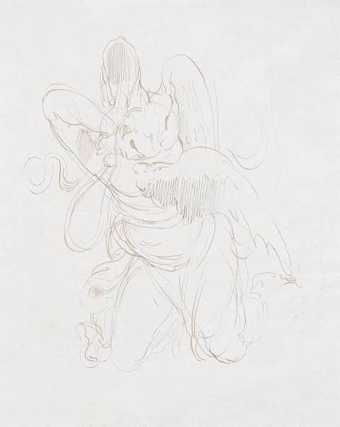 Benjamin West - Study of a winged man (Icarus?)
