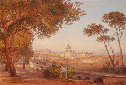Salomon Corrodi - Blick auf Rom