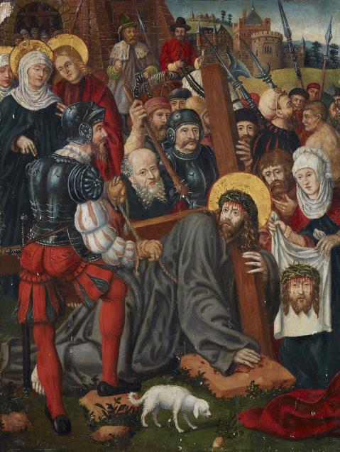Upper Rhine-Region late 15th century - Christ Carrying the Cross