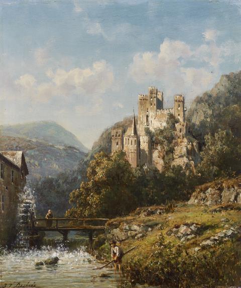 Johannes Joseph Destrée - Landschaft mit Burg