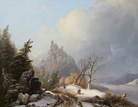 H. Jaspers - Winter Landscape with a Castle