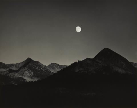Ansel Adams - Moonrise from Glacier Point, Yosemite National Park, California