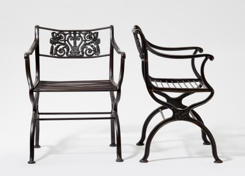 Paar Gartenstühle nach dem Entwurf von Karl Friedrich Schinkel
