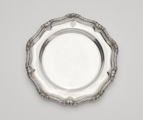 Johann George Hossauer - A Berlin silver plate made for Prince William and Princess Augusta of Prussia