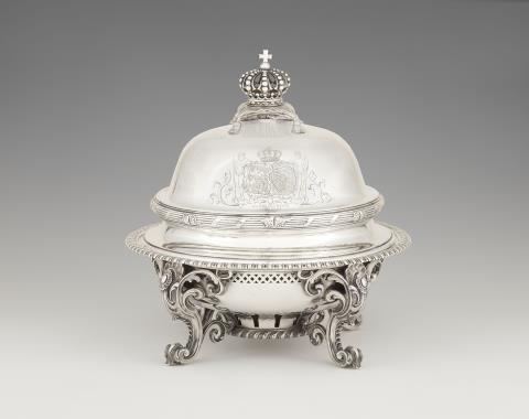  Sy & Wagner - A silver rechaud and cloche made for Prince Frederick William and Princess Victoria of Prussia