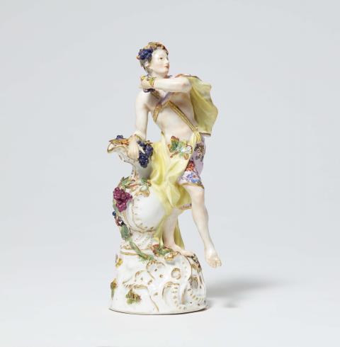 Friedrich Elias Meyer - A Meissen porcelain figure of an Allegory of Autumn