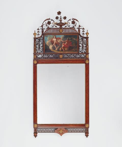 Manufactory Johann Heinrich Stobwasser - A Neoclassical mahogany mirror