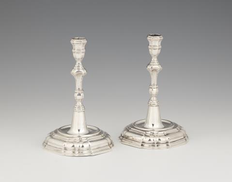 A pair of Bad Frankenhausen silver candlesticks