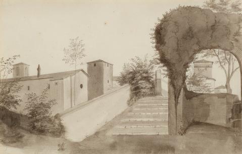Friedrich Olivier - Kloster Sant´Agnese bei Rom