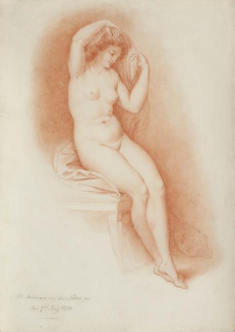 Johann Gottfried Schadow - Female Nude, Sitting on a Chair