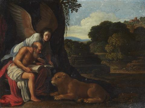 Adam Elsheimer - Landschaft mit dem Hl. Hieronymus und dem Engel