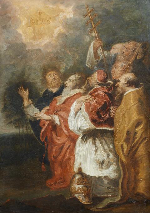 Peter Paul Rubens, Umkreis - Die Anbetung der Eucharistie durch die kirchlichen Würdenträger