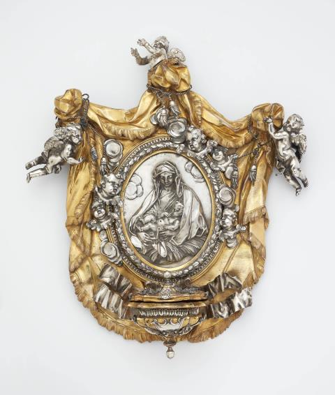 Antonio Politi - An important Roman Baroque silver holy water stoop