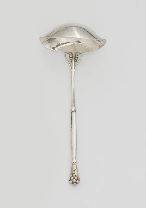 A Copenhagen silver sauce ladle, no. 128