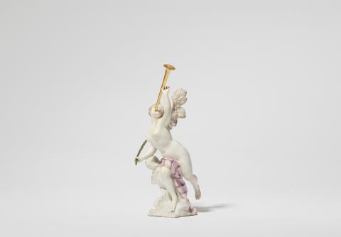 A Nymphenburg porcelain figure of Fama with a trumpet