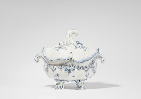 A Höchst porcelain tureen, the only known example of this model