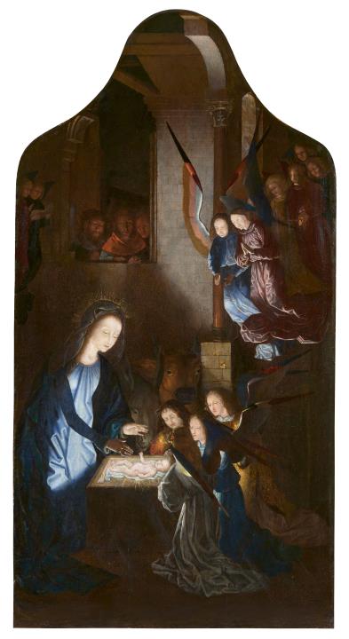 Gerard David - Die Geburt Christi. Mitteltafel eines Triptychons