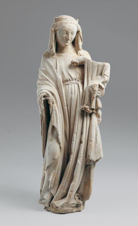Lothringen - A limestone figure of the Virgin and Child, Lorraine, second quarter 14th century