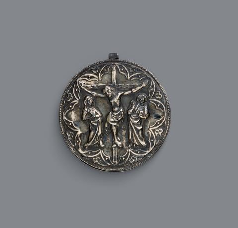 Probably German 15th century - A silver capsule, presumably German, 15th C.