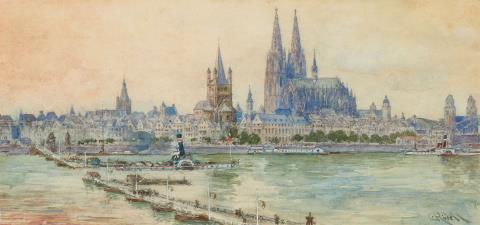 Carl Rüdell - Blick auf die Altstadt von Köln