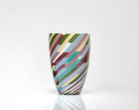  Venini & C. Murano - A 'Klee' vase
Venini & C., Murano, designed by Laura Diaz de Santillana, produced in 1981.