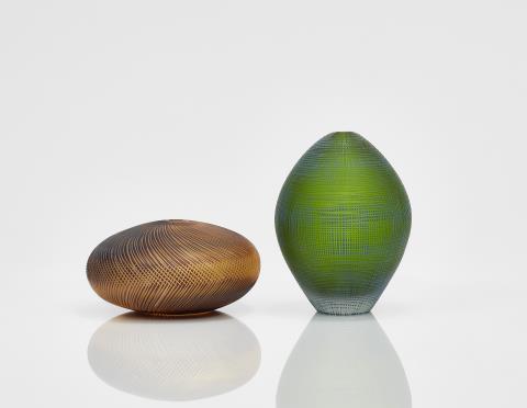 Venini & C. Murano - Two vases from the 'Topkapi' series
Venini & C., Murano, designed by Monica Guggisberg and Philip Baldwin, produced in 2001.